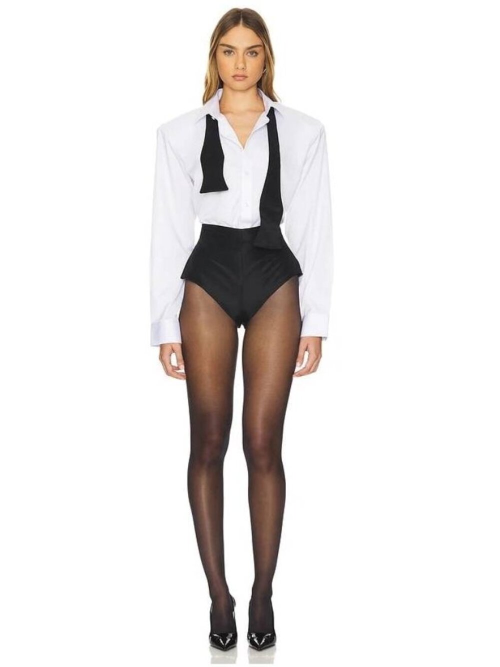 NEW The Dolls House Toni Bow Tie Shirt and Toni Micro Short Size XL